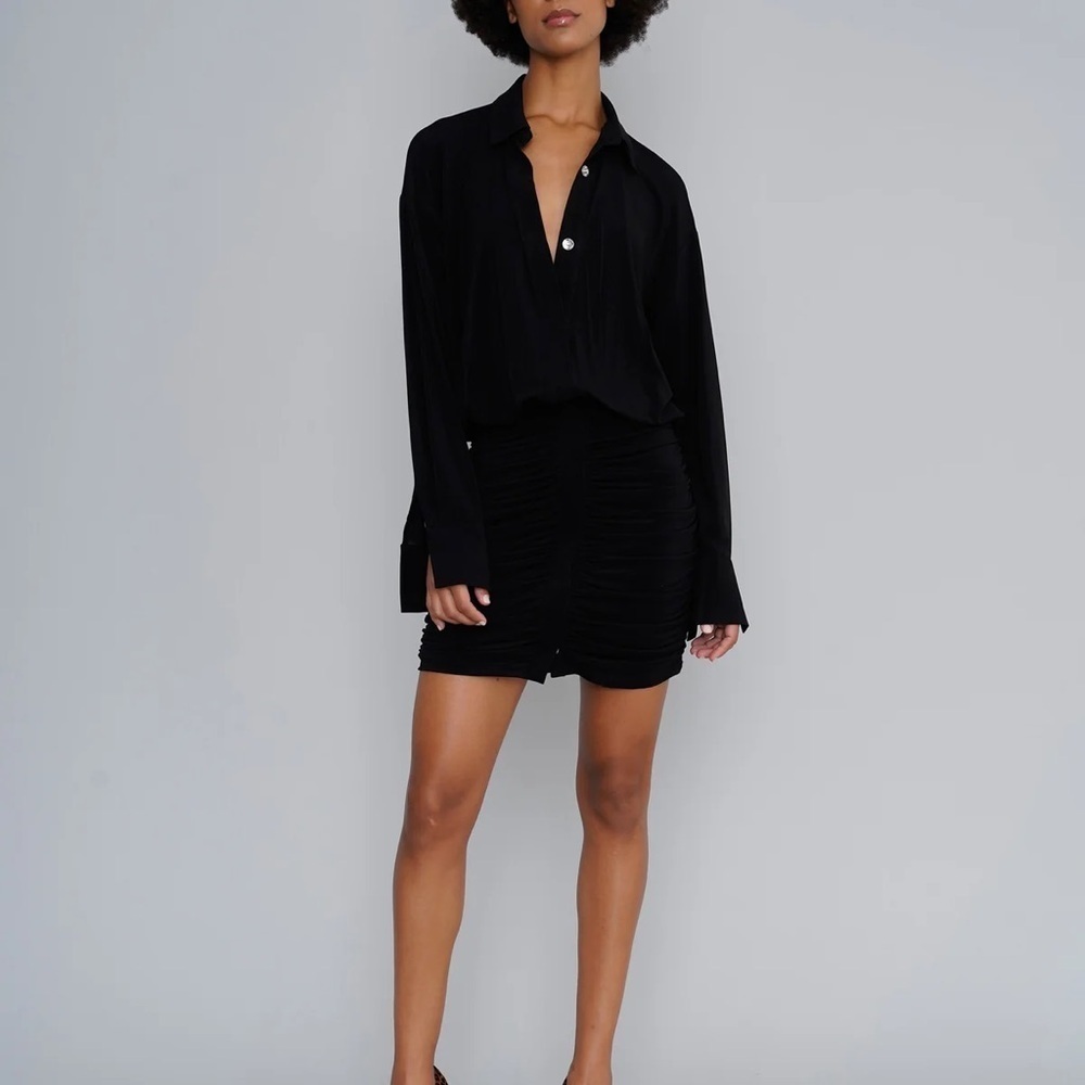 New Le Superbe Rose Garden Dress Black Jersey NWT Party Designer Women’s Size XS